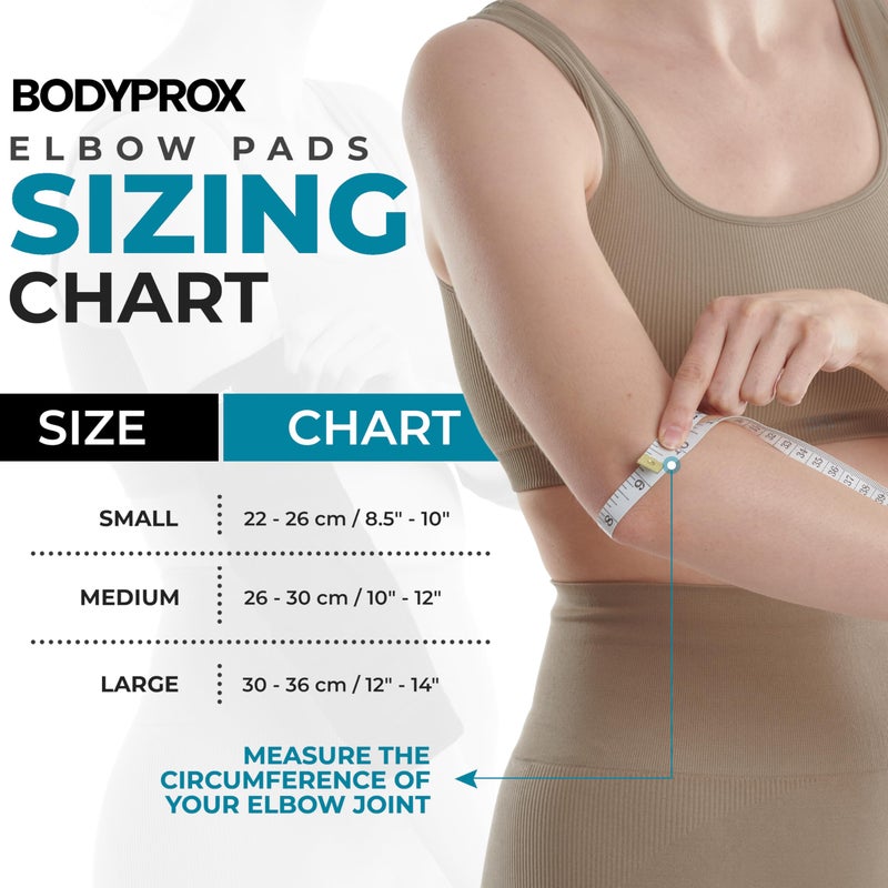 Bodyprox وسادات حماية الكوع من بودي بروكس 1 زوج (كبير) ، غلاف حماية الكوع - Image 5